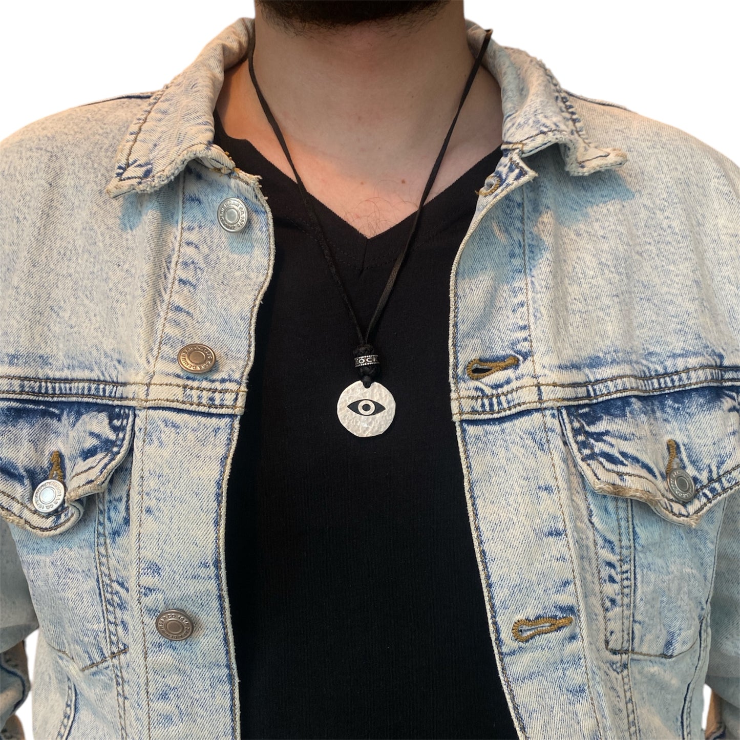 LEATHER AMULET EVIL EYE
