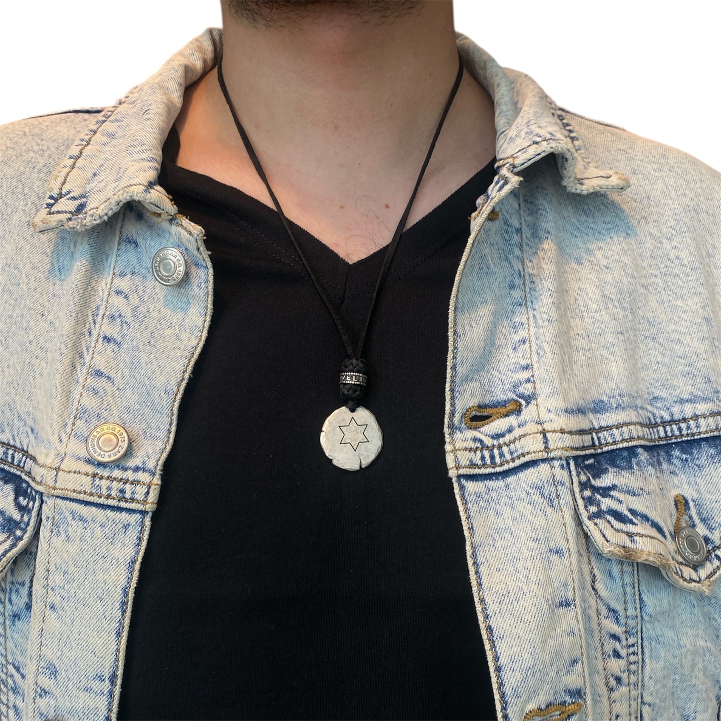 LEATHER AMULET D.STAR