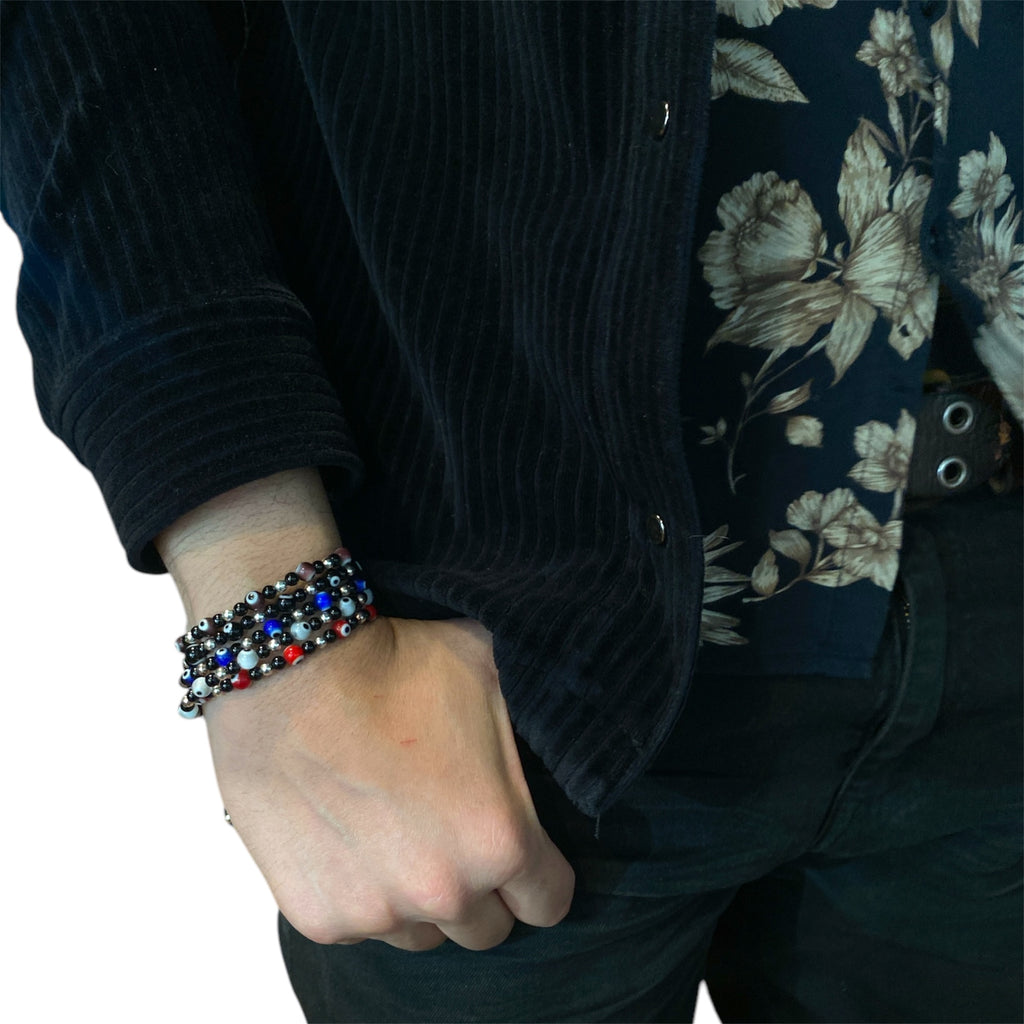 EYE AND BEADS BRACELET
