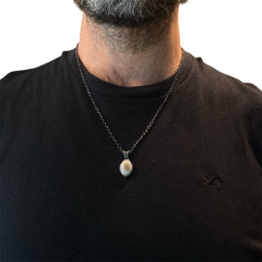 STONE PENDANT WHITE AGATHA