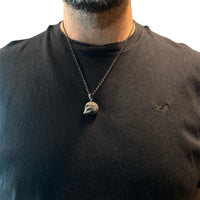 SKULL CARVED ROSE PENDANT