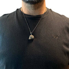SKULL CARVED ROSE PENDANT