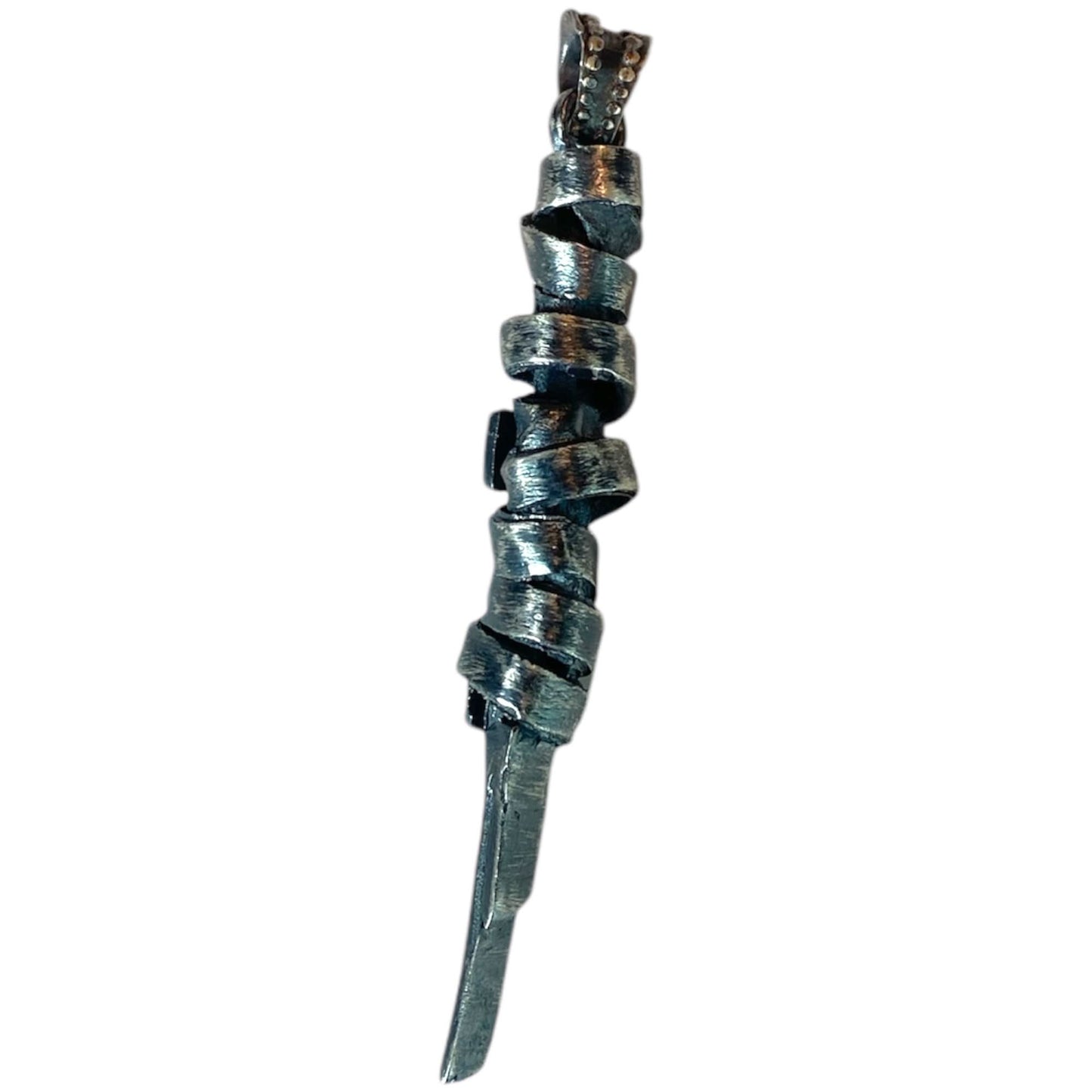 SILVER ROPE PENDANT