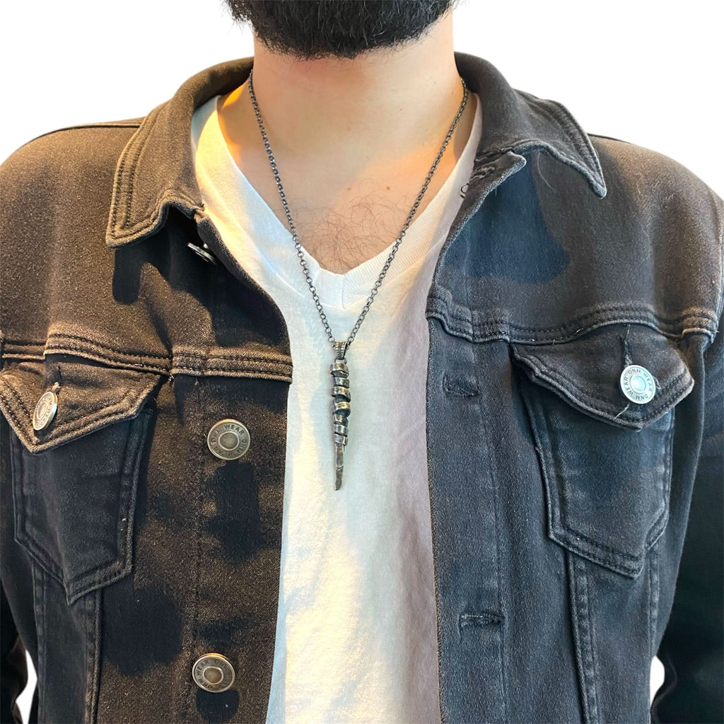 SILVER ROPE PENDANT