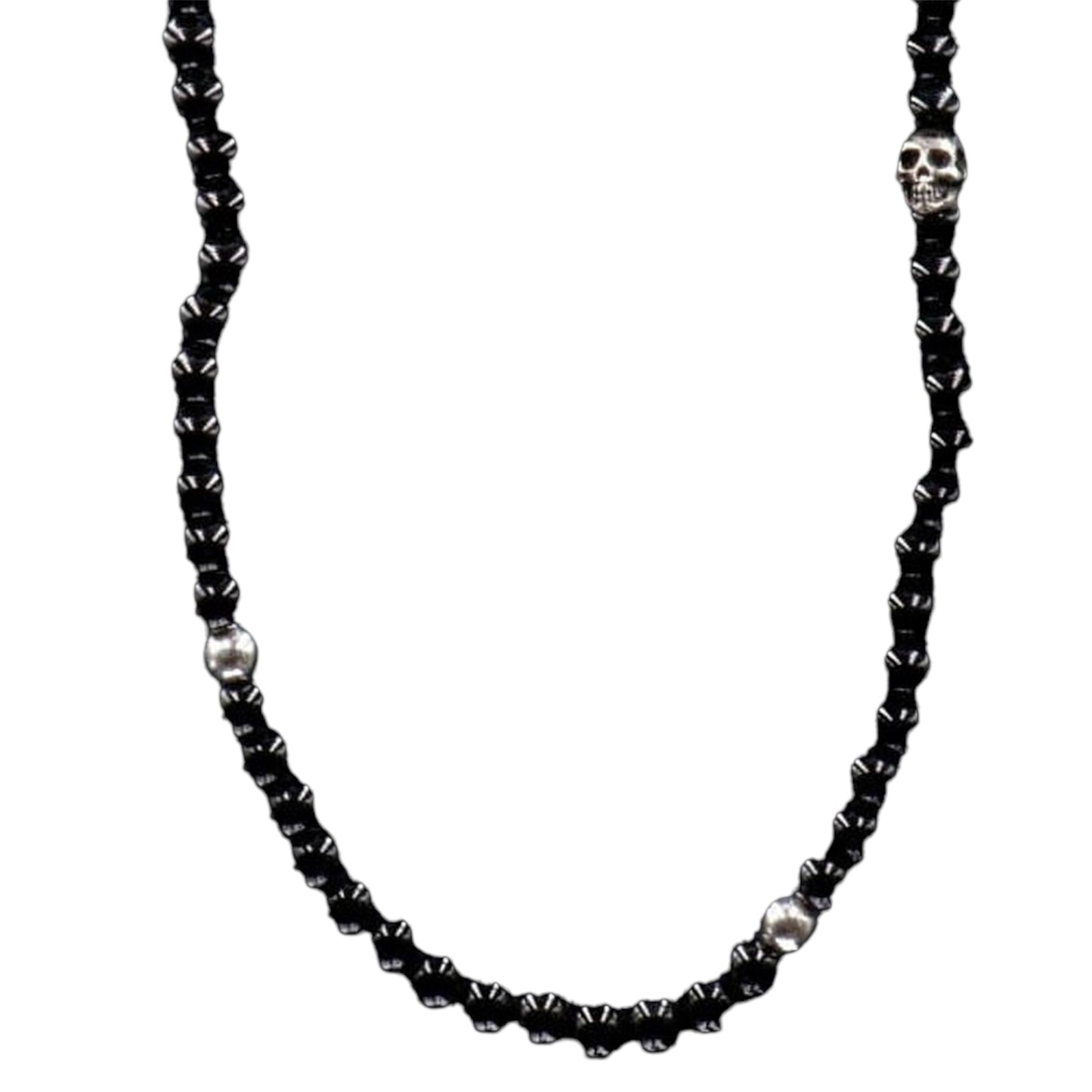 OBSIDIAN BEADS SKULL