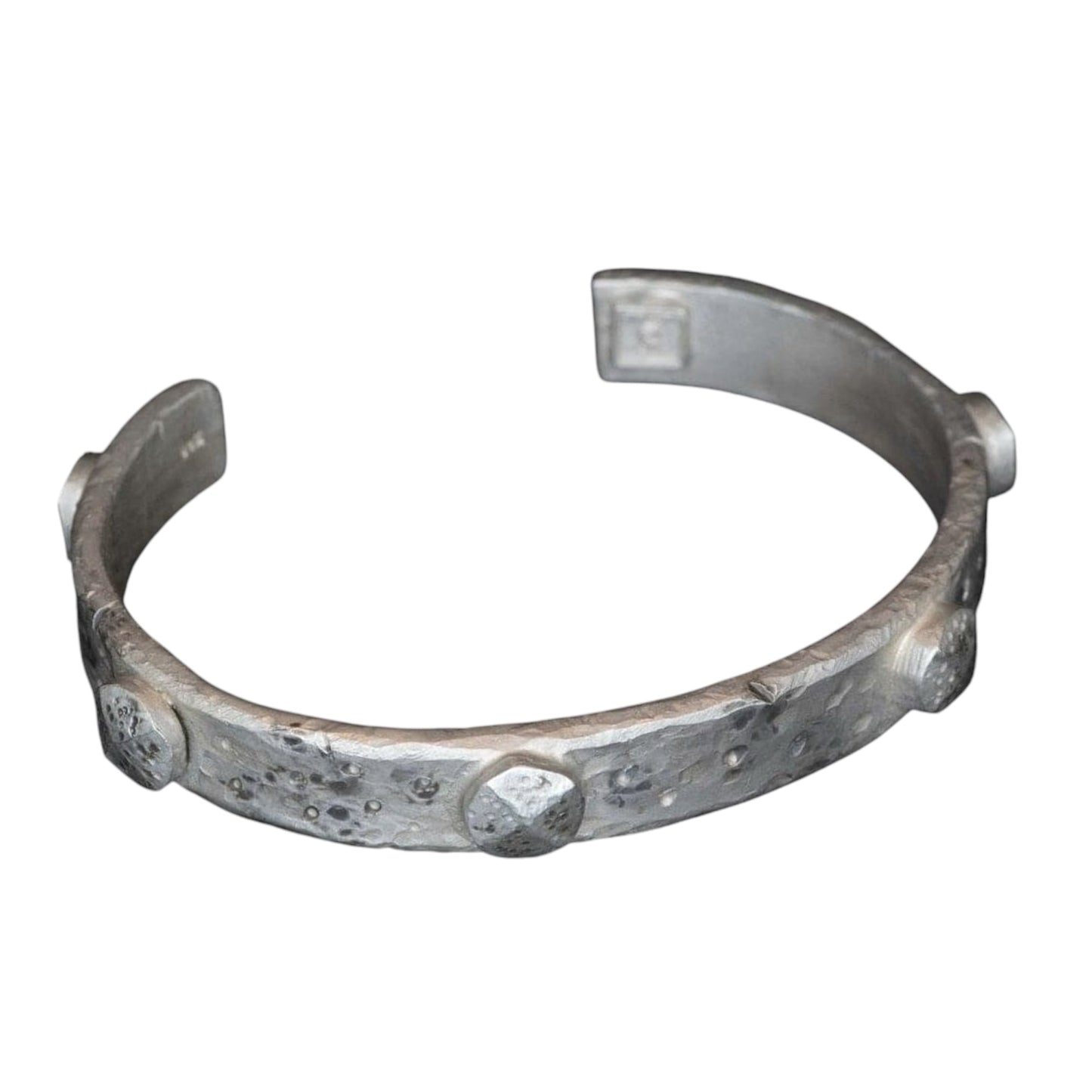 SILVER RIVETS CUFF
