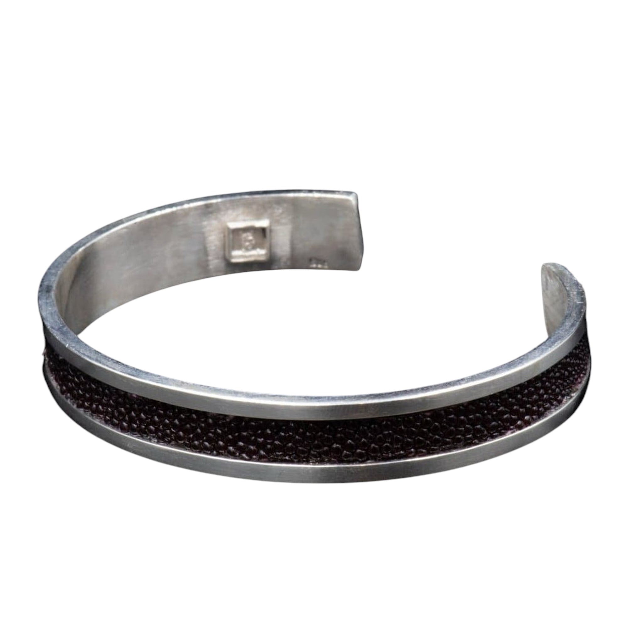 WINE STINGRAY SKIN CUFF