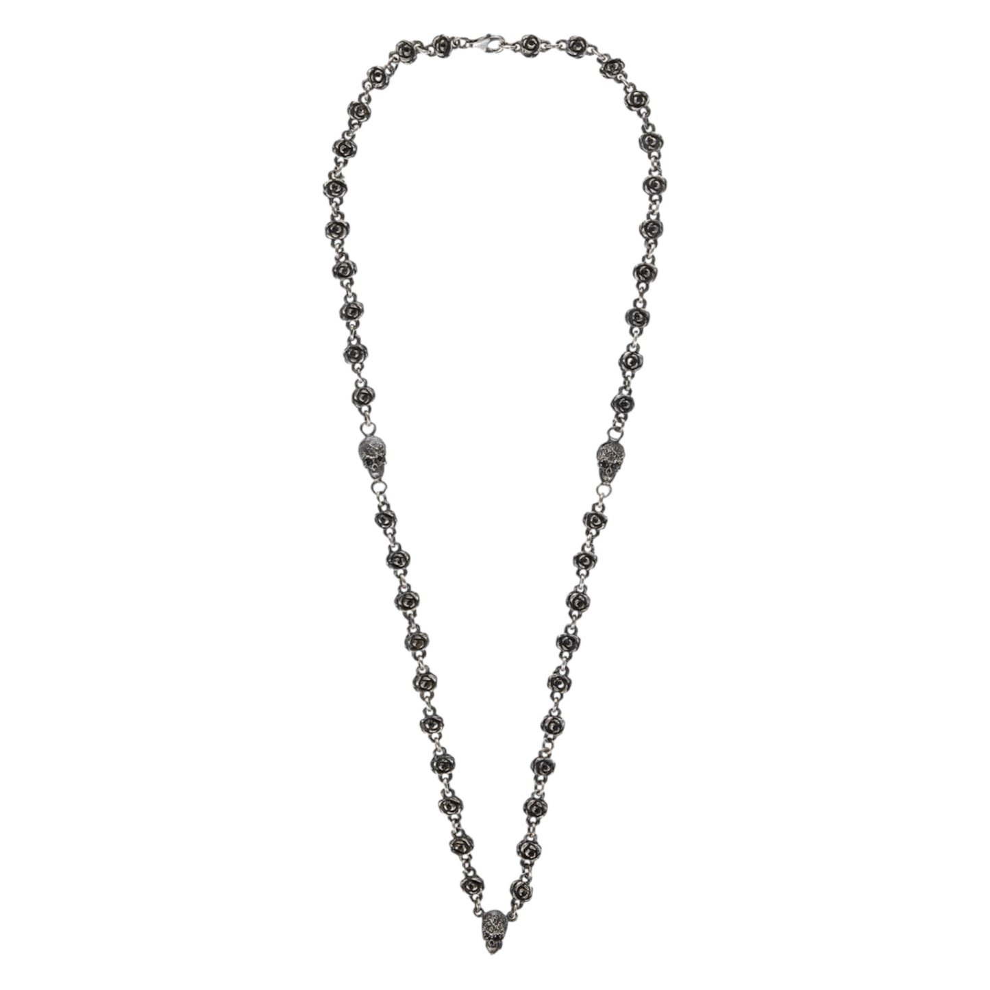 ROSE SKULL NECKLACE