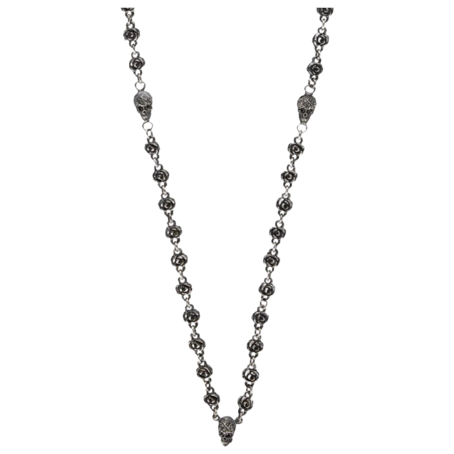 ROSE SKULL NECKLACE