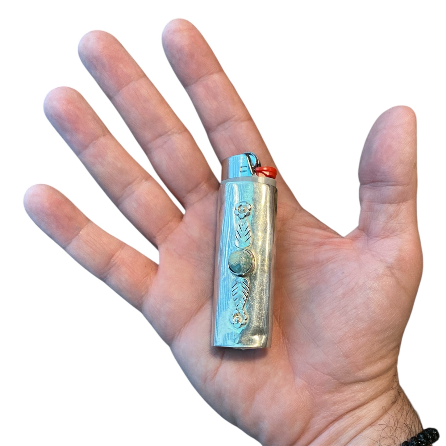 LIGHTER CASE TURQUESA FLOWER