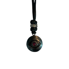 LEATHER AMULET EYE STONE