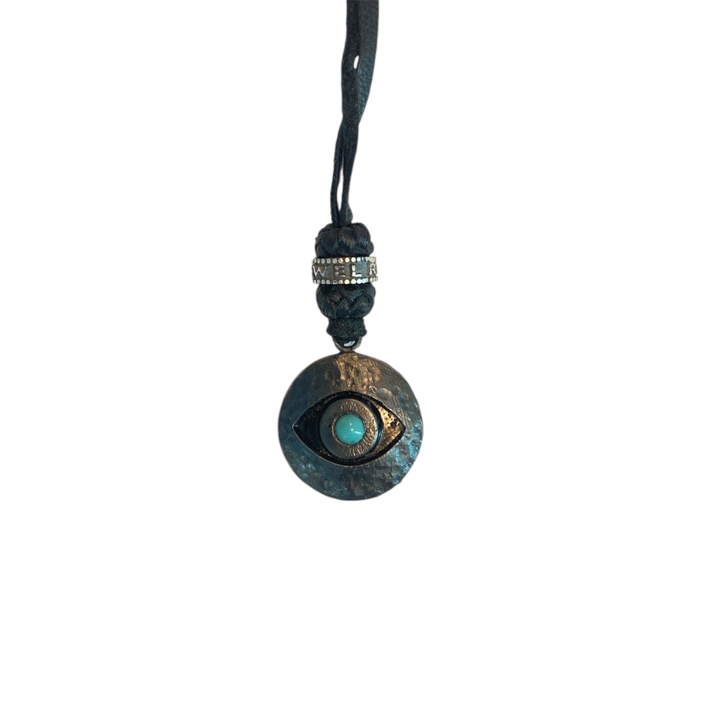 LEATHER AMULET EYE STONE