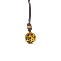 LEATHER AMULET 3D STAR