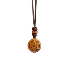 LEATHER AMULET 3D STAR