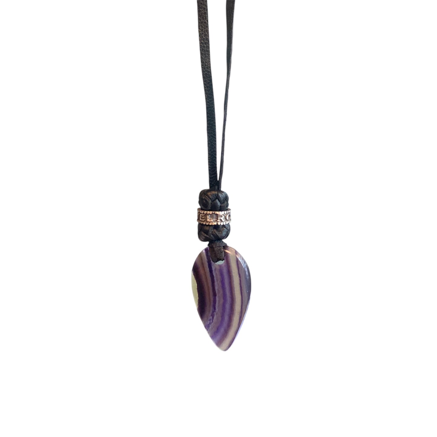 STONE LEATHER NECKLACE AGATHA