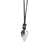 STONE LEATHER NECKLACE AGATHA