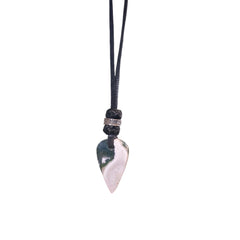 STONE LEATHER NECKLACE AGATHA