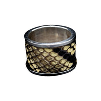 BROWN SNAKE SKIN RING