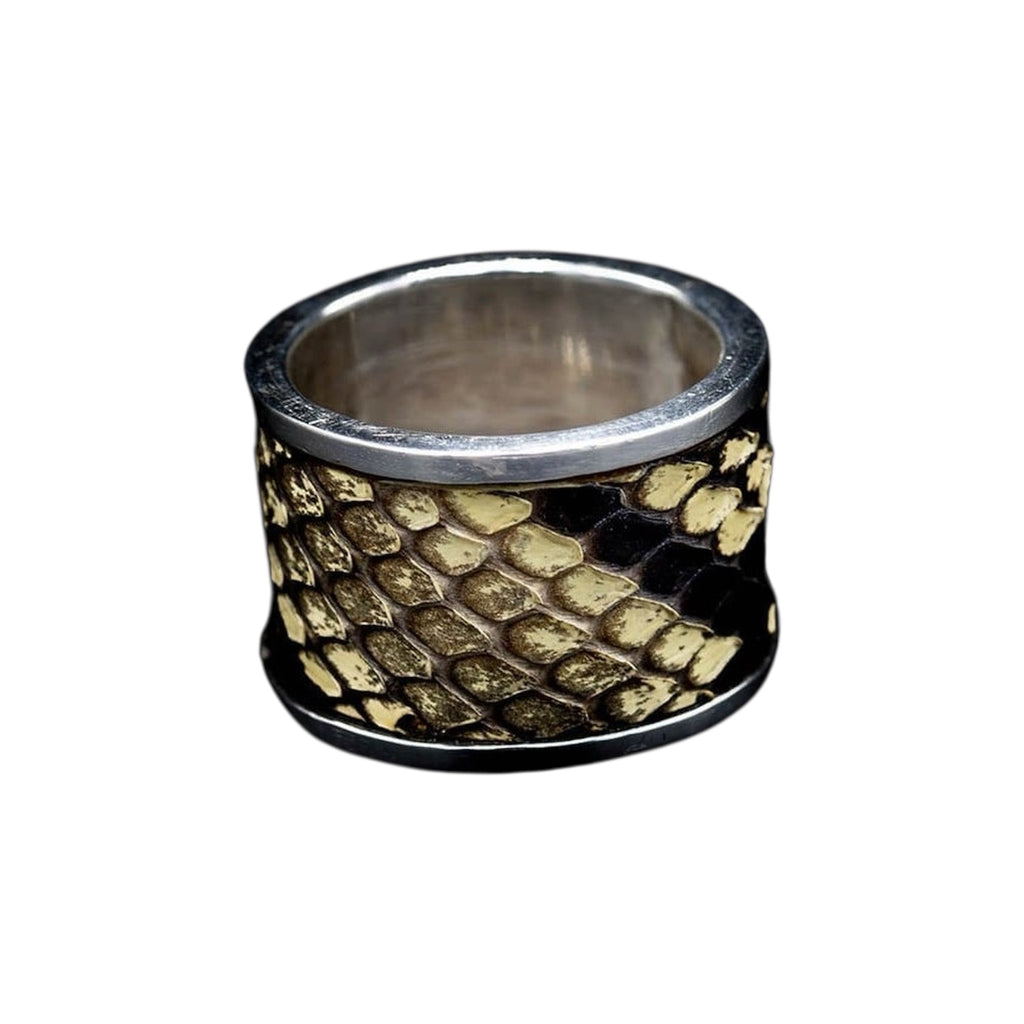 BROWN SNAKE SKIN RING
