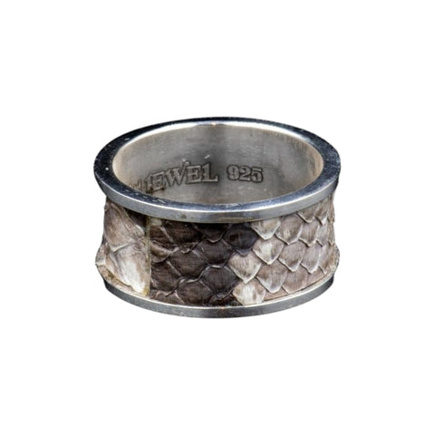 GRAY SNAKE SKIN RING