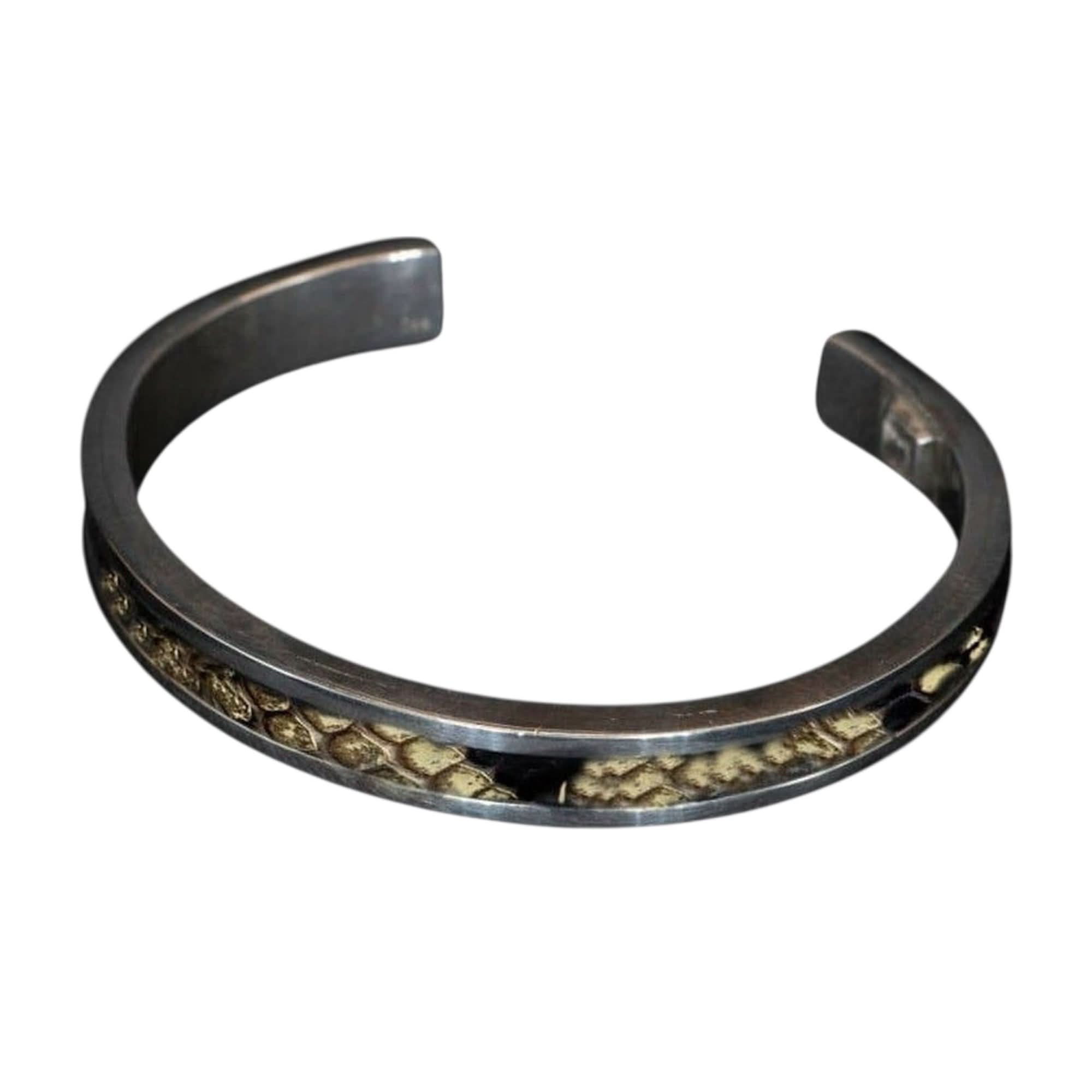 BROWN SNAKE SKIN CUFF