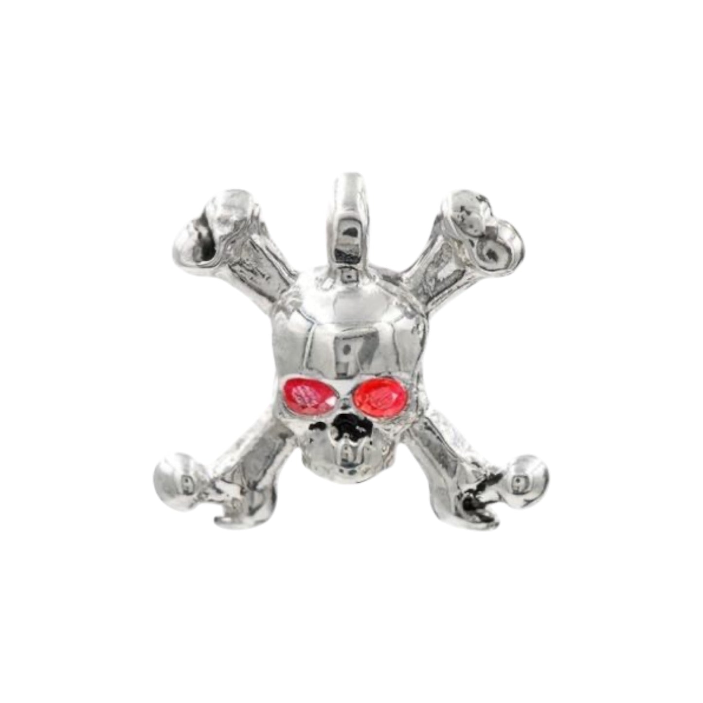 SKULL JOE CROSSBONE PENDANT STONES