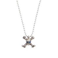 SKULL JOE CROSSBONE PENDANT STONES
