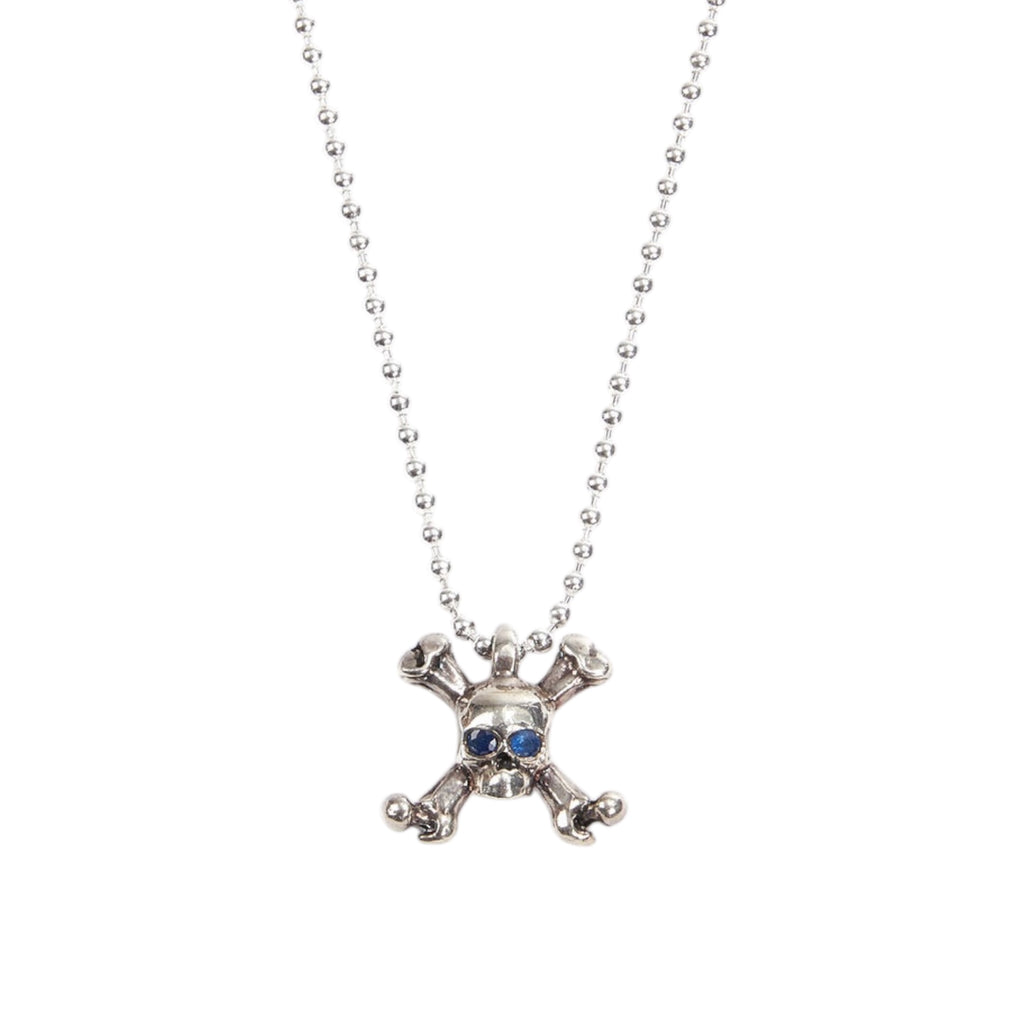 SKULL JOE CROSSBONE PENDANT STONES