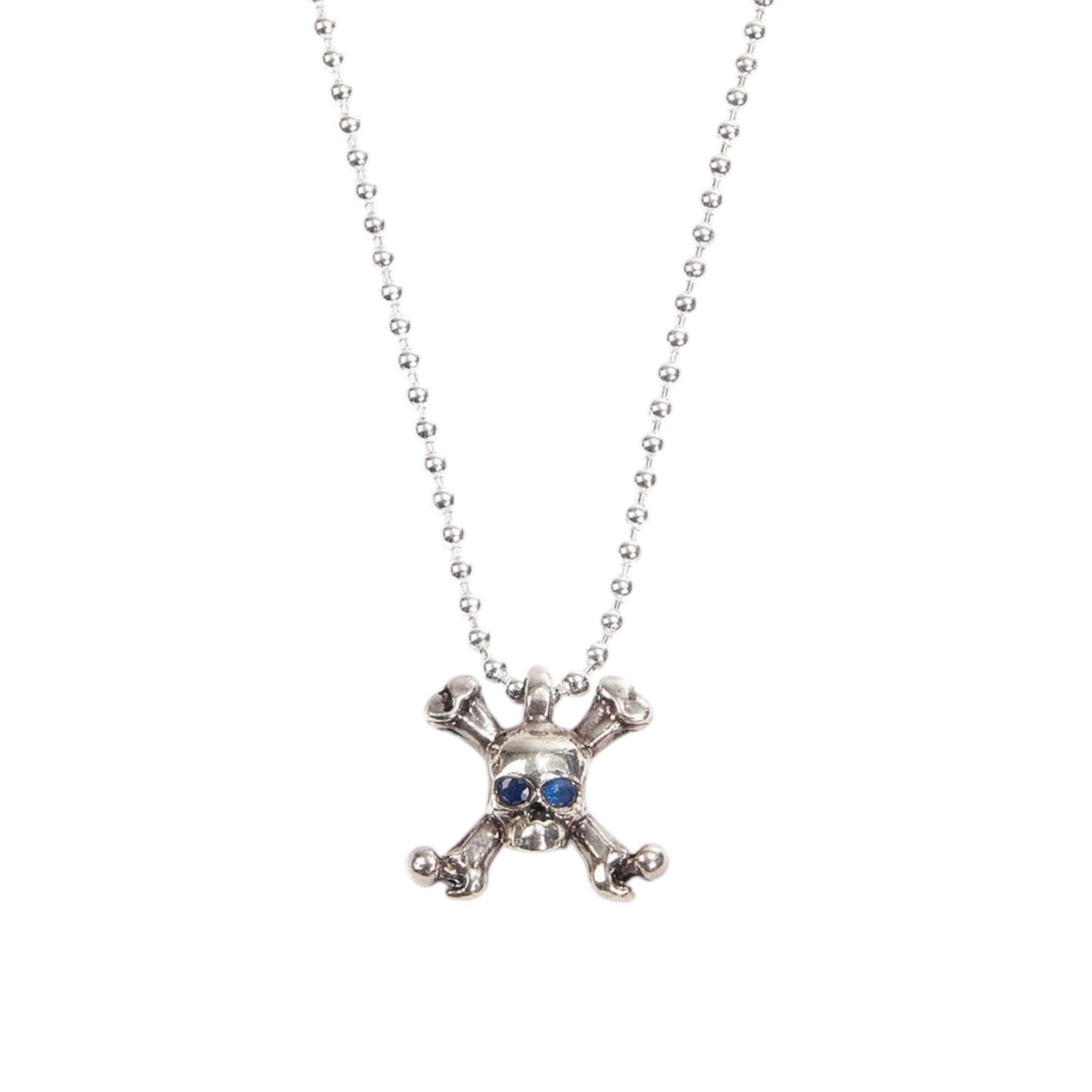 SKULL JOE CROSSBONE PENDANT STONES