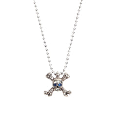 SKULL JOE CROSSBONE PENDANT STONES