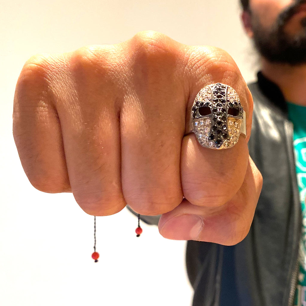 CROSS MASK LUCHA LIBRE (ZIRCONIA BLANCA)