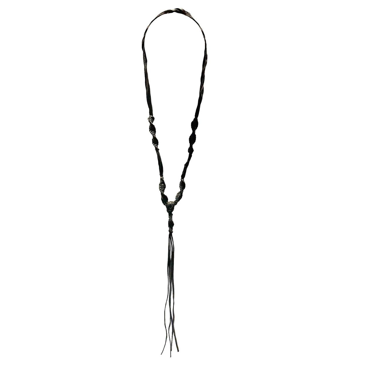 LONG LEATHER NECKLACE