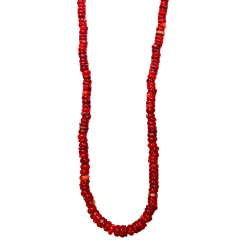 CIRCLE RED CORAL NECKLACE