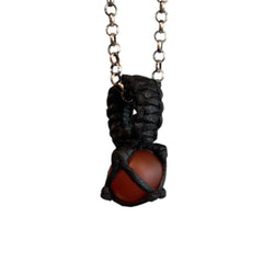 STONE LEATHER PENDANT