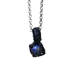 STONE LEATHER PENDANT