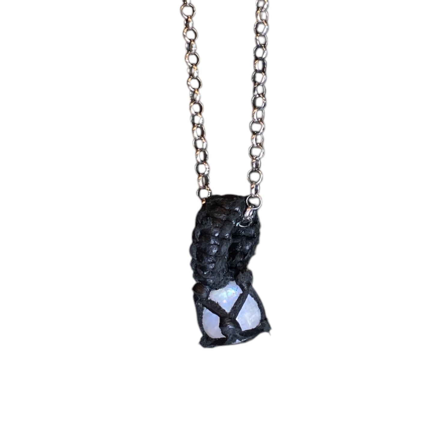 STONE LEATHER PENDANT