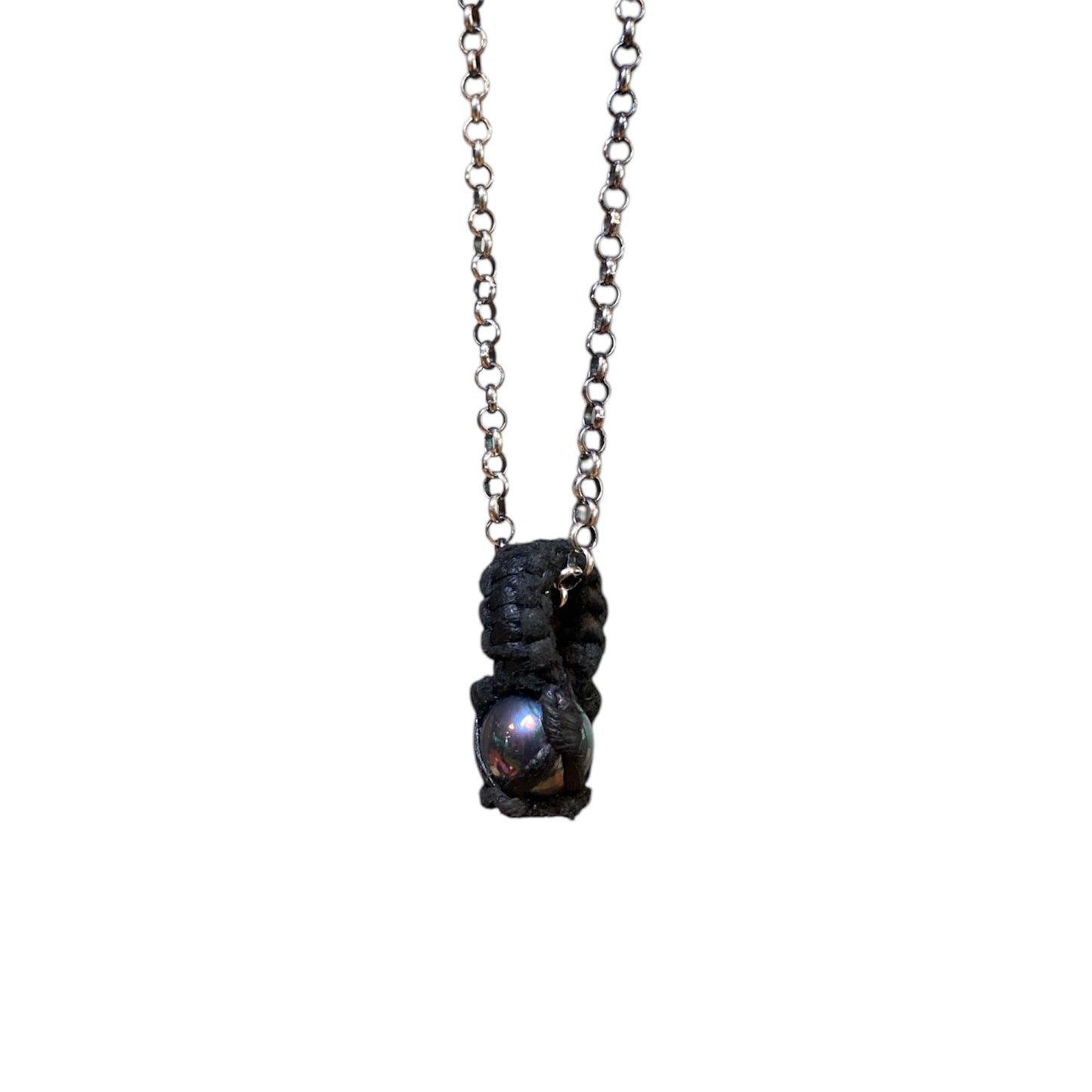 STONE LEATHER PENDANT