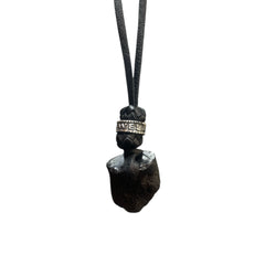 STONE LEATHER NECKLACE VOLCANIC