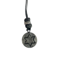 LEATHER AMULET STRIPED D.STAR