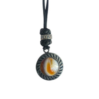 LEATHER AMULET STONE