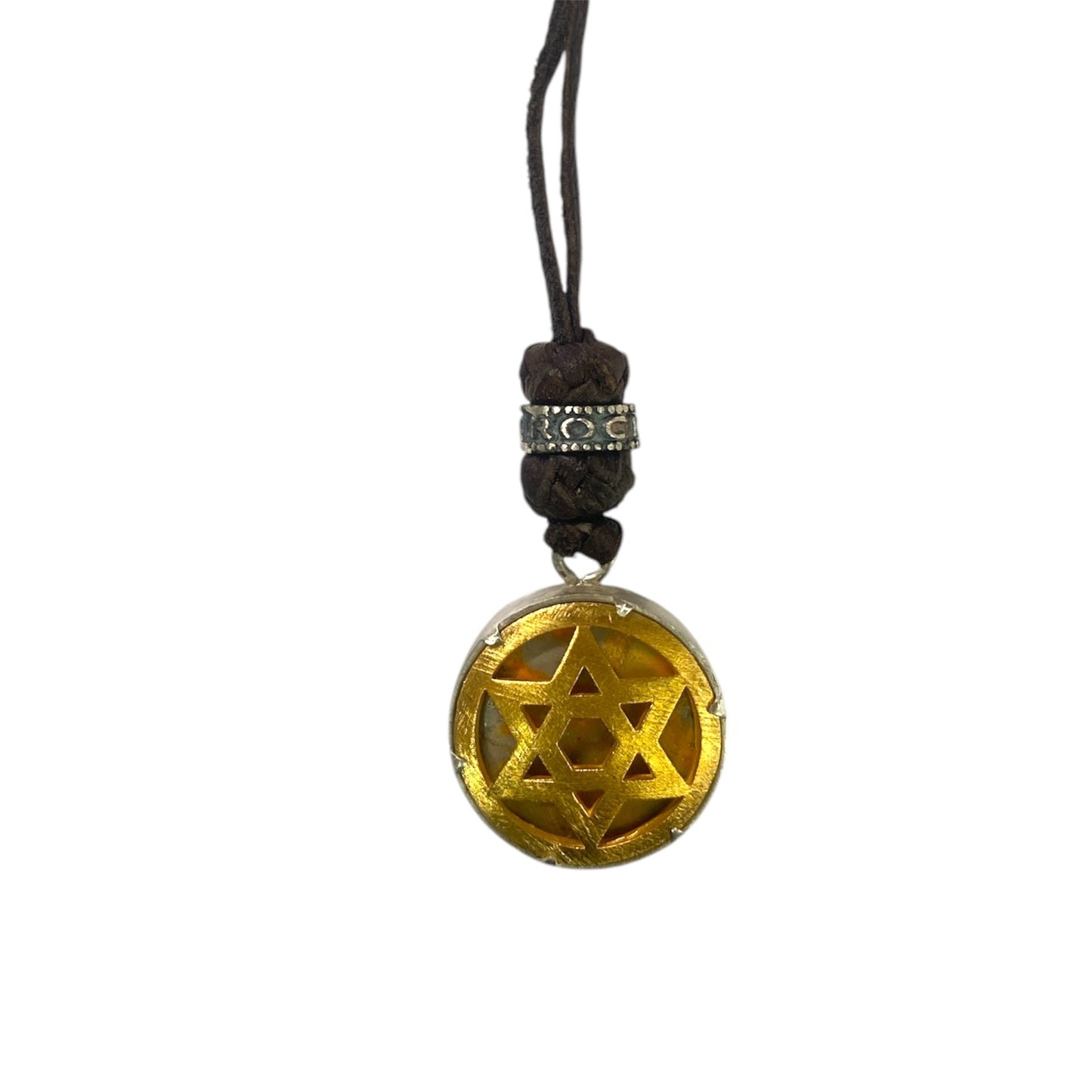 LEATHER AMULET 3D STAR