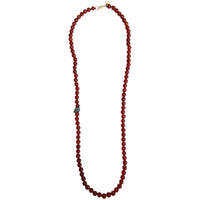 ONE SKULL CORNALINA ROJA NECKLACE