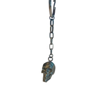 SKULL CARVED HEART KEY CHAIN BIG SP