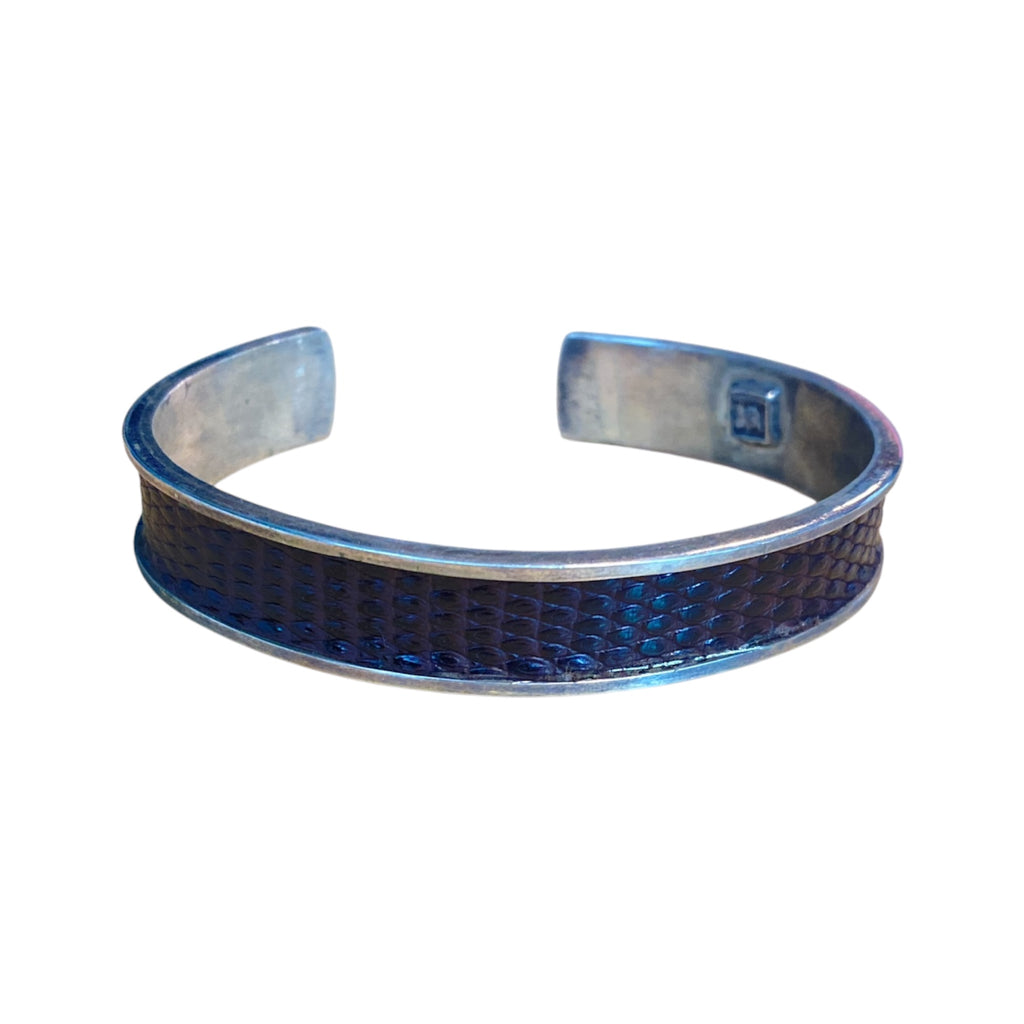DARK BROWN SNAKE SKIN CUFF