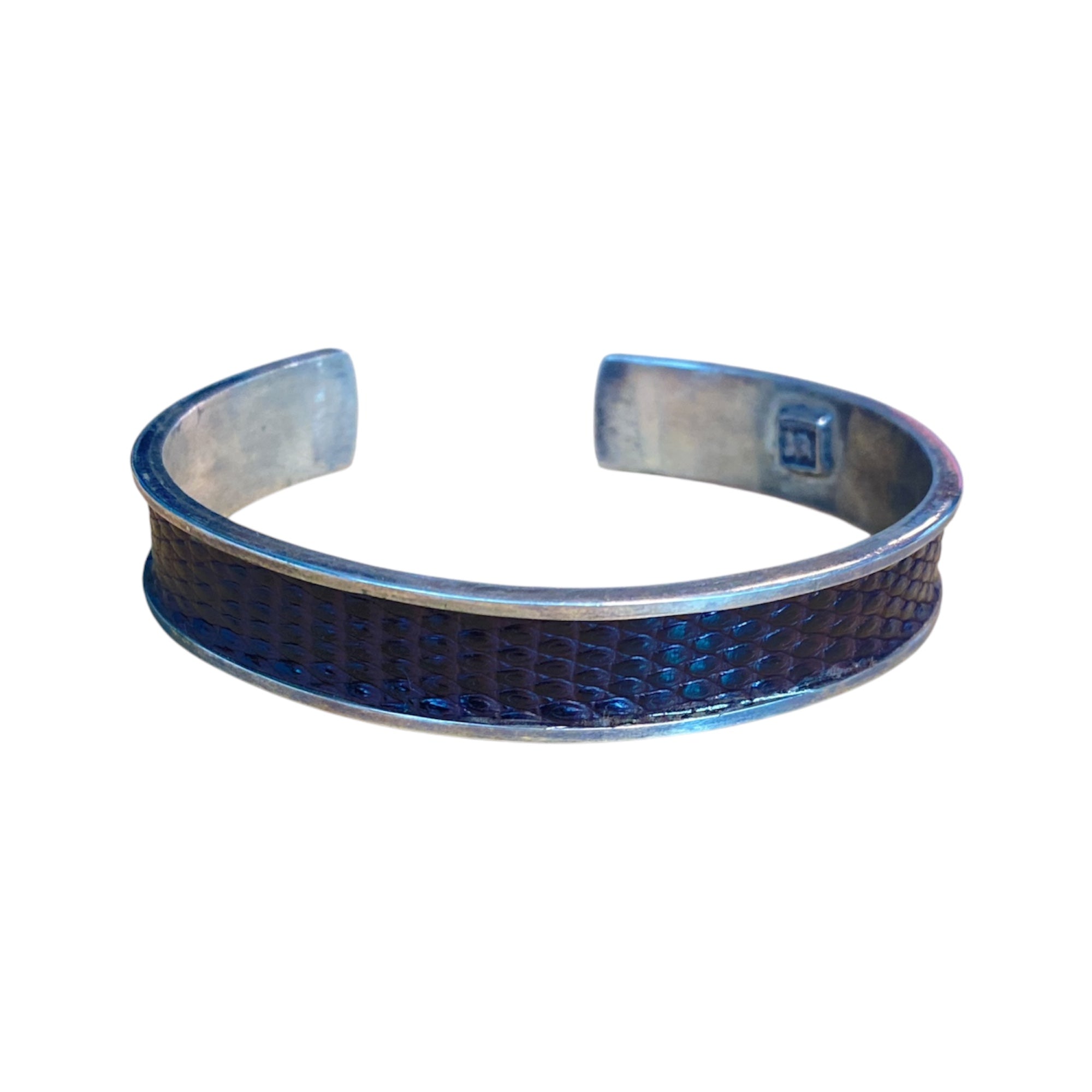 DARK BROWN SNAKE SKIN CUFF