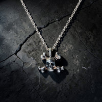 SKULL JOE CROSSBONE CHARM NECKLACE