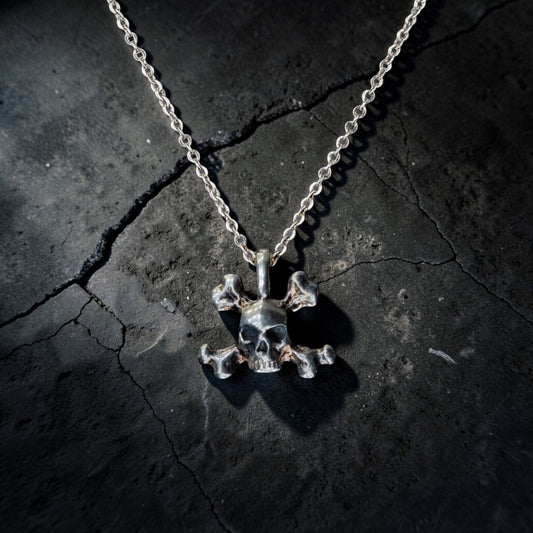 SKULL JOE CROSSBONE CHARM NECKLACE