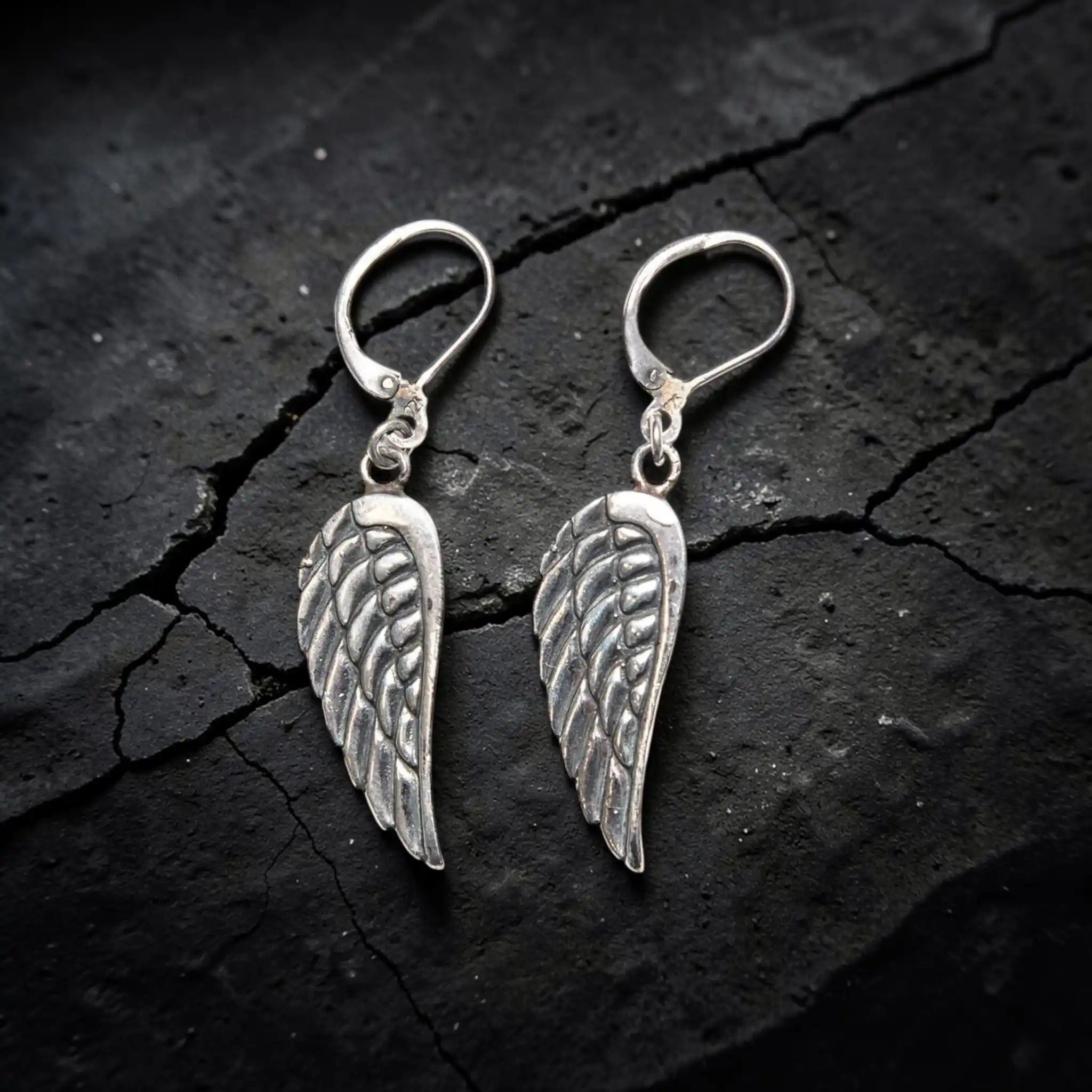 ROCKSTAR  ANGEL WINGS EARRINGS