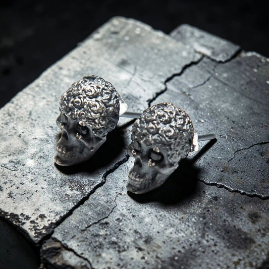 ROSES SKULL EARRINGS