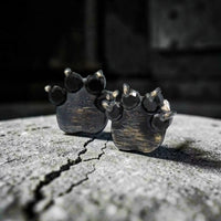 PAW EARRINGS BLACK
